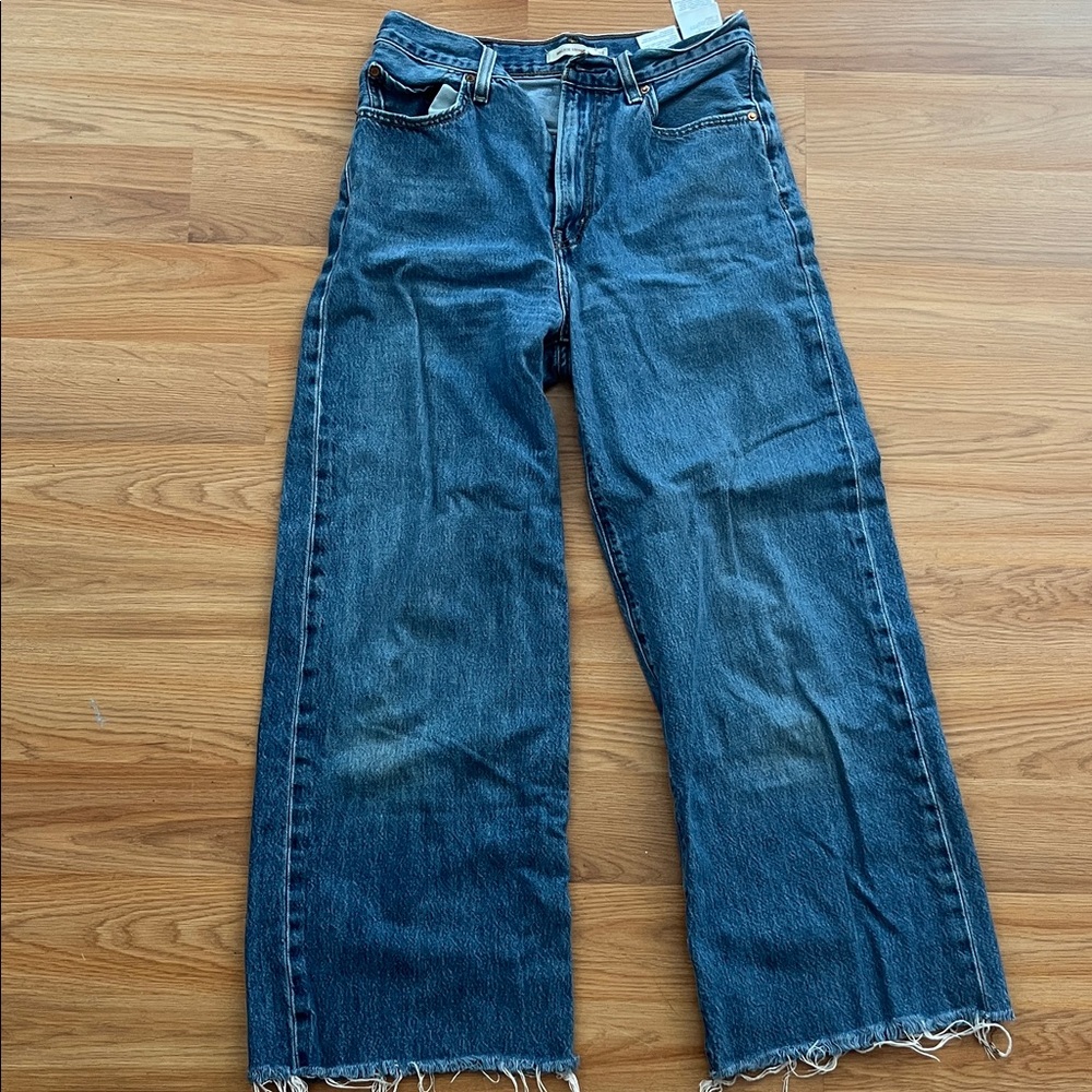 Levi's Dark Blue Wide Leg Jeans
